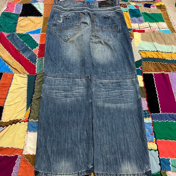 Rocawear Y2K Baggy Skater Big Pocket Acid Washed Jeans 38Wx34L - Picture 2 of 8